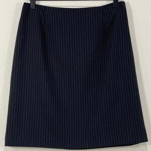 Vintage 90s Y2k Black Pinstripe Mini Skirt Office Siren Corpcore Officecore S